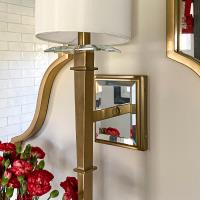 One Light Wall Sconce by Crystorama - Clifton Collection, Aged Brass Finish - CLI-231-AG