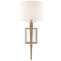 One Light Wall Sconce by Crystorama - Clifton Collection, Aged Brass Finish - CLI-231-AG