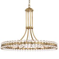12 Light Chandelier by Crystorama - Clover Collection, Aged Brass Finish - CLO-8899-AG