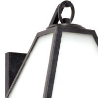 One Light Outdoor Wall Sconce by Crystorama - Glacier Collection, Black Charcoal Finish - GLA-9701-OP-BC