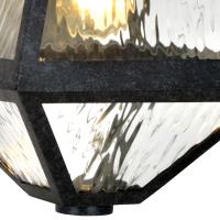 One Light Outdoor Wall Sconce by Crystorama - Glacier Collection, Black Charcoal Finish - GLA-9701-WT-BC
