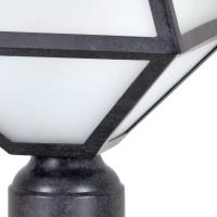 One Light Outdoor Post Mount by Crystorama - Glacier Collection, Black Charcoal Finish - GLA-9707-OP-BC