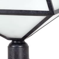 Three Light Outdoor Post Mount by Crystorama - Glacier Collection, Black Charcoal Finish - GLA-9709-OP-BC