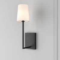 One Light Wall Sconce by Crystorama - Lena Collection, Black Forged Finish - LEN-251-BF