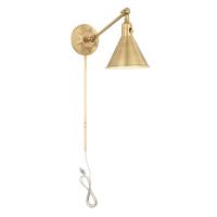 One Light Wall Sconce by Crystorama - Morgan Collection, Aged Brass Finish - MOR-8800-AG