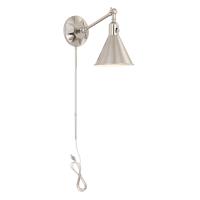 One Light Wall Sconce by Crystorama - Morgan Collection, Polished Nickel Finish - MOR-8800-PN