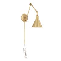 One Light Wall Sconce by Crystorama - Morgan Collection, Aged Brass Finish - MOR-8801-AG