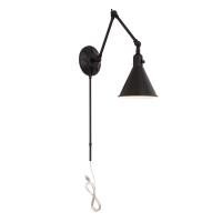 One Light Wall Sconce by Crystorama - Morgan Collection, Matte Black Finish - MOR-8801-MK