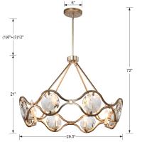 Eight Light Chandelier by Crystorama - Quincy Collection, Distressed Twilight Finish - QUI-7628-DT