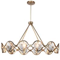 Ten Light Chandelier by Crystorama - Quincy Collection, Distressed Twilight Finish - QUI-7629-DT
