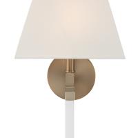 One Light Wall Sconce by Crystorama - Renee Collection, Aged Brass Finish - REN-261-AG
