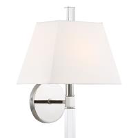 One Light Wall Sconce by Crystorama - Renee Collection, Polished Nickel Finish - REN-261-PN