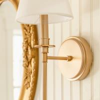 One Light Wall Sconce by Crystorama - Riverdale Collection, Aged Brass Finish - RIV-382-AG