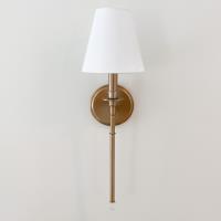 One Light Wall Sconce by Crystorama - Riverdale Collection, Aged Brass Finish - RIV-382-AG