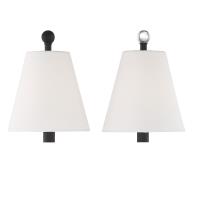 One Light Wall Sconce by Crystorama - Riverdale Collection, Black Forged Finish - RIV-382-BF