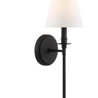 One Light Wall Sconce by Crystorama - Riverdale Collection, Black Forged Finish - RIV-382-BF