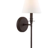 One Light Wall Sconce by Crystorama - Riverdale Collection, Dark Bronze Finish - RIV-382-DB