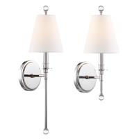 One Light Wall Sconce by Crystorama - Riverdale Collection, Polished Nickel Finish - RIV-382-PN