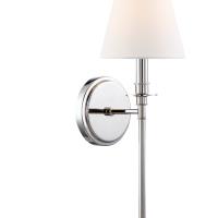 One Light Wall Sconce by Crystorama - Riverdale Collection, Polished Nickel Finish - RIV-382-PN