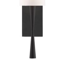 One Light Wall Sconce by Crystorama - Trenton Collection, Black Forged Finish - TRE-221-BF