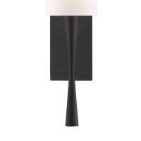 One Light Wall Sconce by Crystorama - Trenton Collection, Black Forged Finish - TRE-221-BF