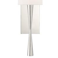 One Light Wall Sconce by Crystorama - Trenton Collection, Polished Nickel Finish - TRE-221-PN