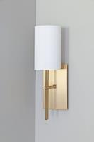 One Light Wall Sconce by Crystorama - Veronica Collection, Aged Brass Finish - VER-241-AG