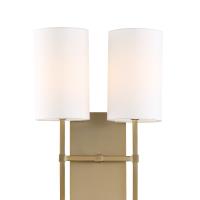 Two Light Wall Sconce by Crystorama - Veronica Collection, Aged Brass Finish - VER-242-AG