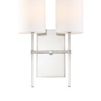 Two Light Wall Sconce by Crystorama - Veronica Collection, Polished Nickel Finish - VER-242-PN