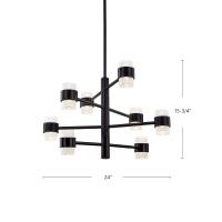 LED Pendant by Kuzco Lighting - Copenhagen Collection, Black Finish - EP48232-BK