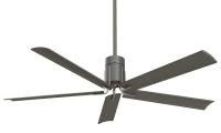 60"Ceiling Fan by Minka Aire - Clean Collection, Grey Iron With Brushed Nickel Finish - F684L-GI/BN