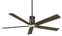 60"Ceiling Fan by Minka Aire - Clean Collection, Matte Black/Brushed Nickel Finish - F684L-MBK/BN