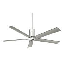 60"Ceiling Fan by Minka Aire - Clean Collection, Polished Nickel Finish - F684L-PN