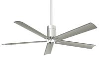 60"Ceiling Fan by Minka Aire - Clean Collection, Polished Nickel Finish - F684L-PN