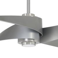 64"Ceiling Fan by Minka Aire - Artemis IV Collection, Brushed Nickel With Silver Blades Finish - F903L-BN/SL