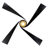 64"Ceiling Fan by Minka Aire - Artemis IV Collection, Soft Brass With Matte Black Blades Finish - F903L-SBR/MBK