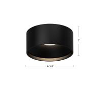 LED Flush Mount by Kuzco Lighting - Lucci Collection, Black Finish - FM10205-BK