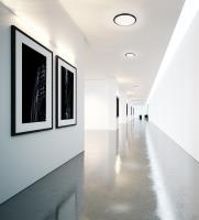 LED Flush Mount by Kuzco Lighting - Malta Collection, Black Finish - FM1512-BK