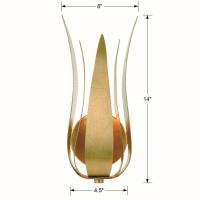 One Light Wall Sconce by Crystorama - Broche Collection, Antique Gold Finish - 511-GA