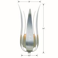 One Light Wall Sconce by Crystorama - Broche Collection, Antique Silver Finish - 511-SA