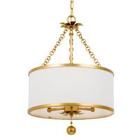 Three Light Chandelier by Crystorama - Broche Collection, Antique Gold Finish - 513-GA