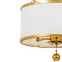 Three Light Chandelier by Crystorama - Broche Collection, Antique Gold Finish - 513-GA