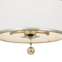 Three Light Chandelier by Crystorama - Broche Collection, Antique Silver Finish - 513-SA