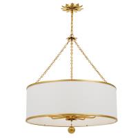 Eight Light Chandelier by Crystorama - Broche Collection, Antique Gold Finish - 515-GA