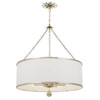 Eight Light Chandelier by Crystorama - Broche Collection, Antique Silver Finish - 515-SA