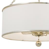 Eight Light Chandelier by Crystorama - Broche Collection, Antique Silver Finish - 515-SA