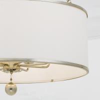 Eight Light Chandelier by Crystorama - Broche Collection, Antique Silver Finish - 515-SA