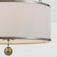 Six Light Chandelier by Crystorama - Broche Collection, Antique Silver Finish - 518-SA