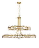 24 Light Chandelier by Crystorama - Clover Collection, Aged Brass Finish - CLO-8890-AG