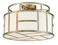 Three Light Semi Flush Mount by Crystorama - Danielson Collection, Vibrant Gold Finish - DAN-400-VG